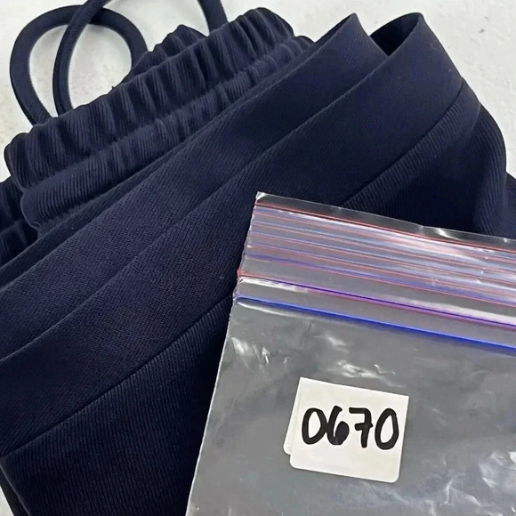 J.CREW Navy Lined Scalloped Front Drawstring Pockets‎ Tie In Front Skirt Size 2 - Picture 13 of 13